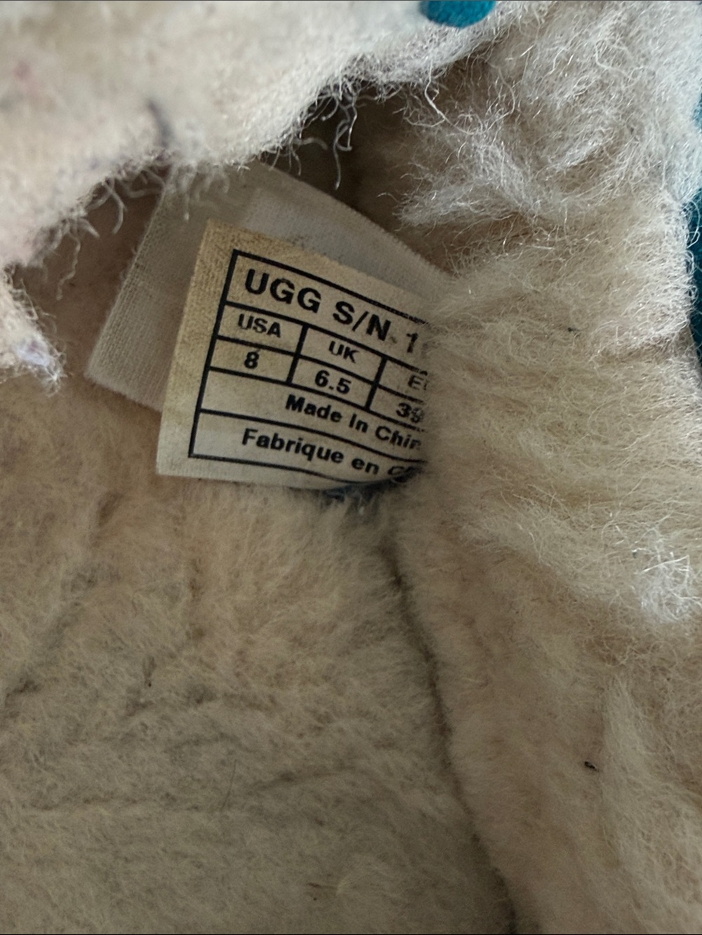 UGG Women’s Ansley Teal Suede Shearling-Lined Moccasin Slippers. Size 8. - Picture 9 of 11